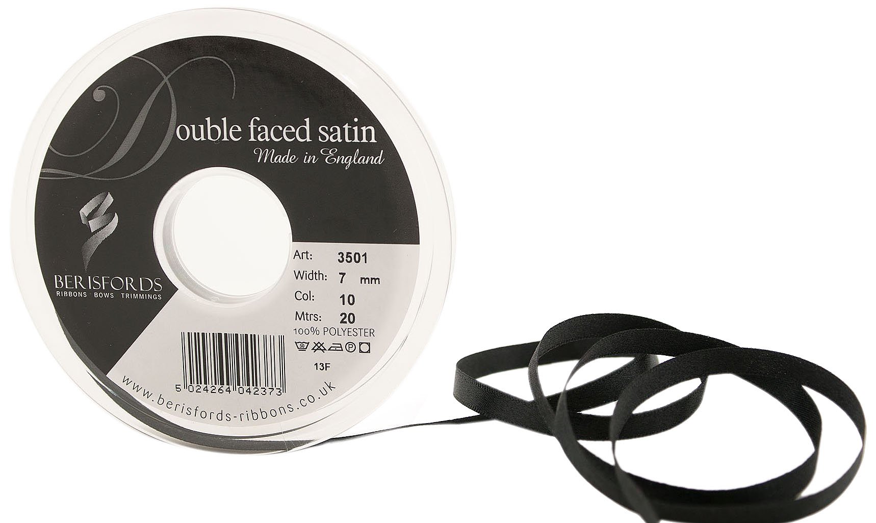 Berisfords Ribbon, 10 Black, 20 m — image 1