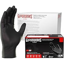 a.m.a handiworks　HD GLOVEWORKS HD Industrial Orange Nitrile Gloves - 8 mil
