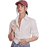 Amazon Essentials (Demi's Pick Women's Oversized-Fit Cotton Stretch Poplin Button-Down Dress Shirt
