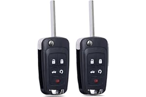 SUPALAND Key Fob Keyless Entry Fits for Chevrolet Camaro Cruze Equinox Impala Malibu Sonic Buick Lacrosse Regal Verano Encore Allure Remote Control Key Replacement 5 Button OHT01060512(Set of 2)