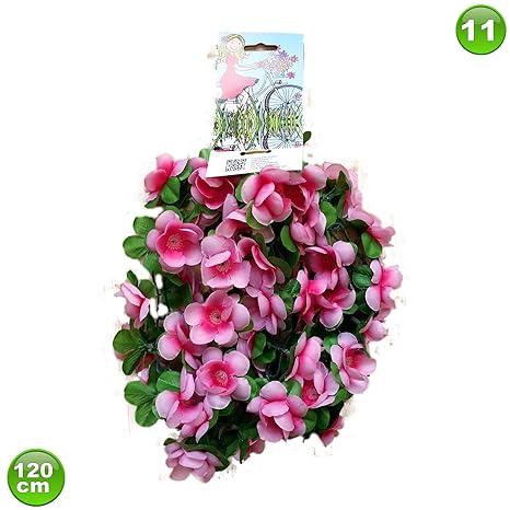 Unbekannt Fahrradgirlande Blumengirlande Blume Pinktöne 120 cm