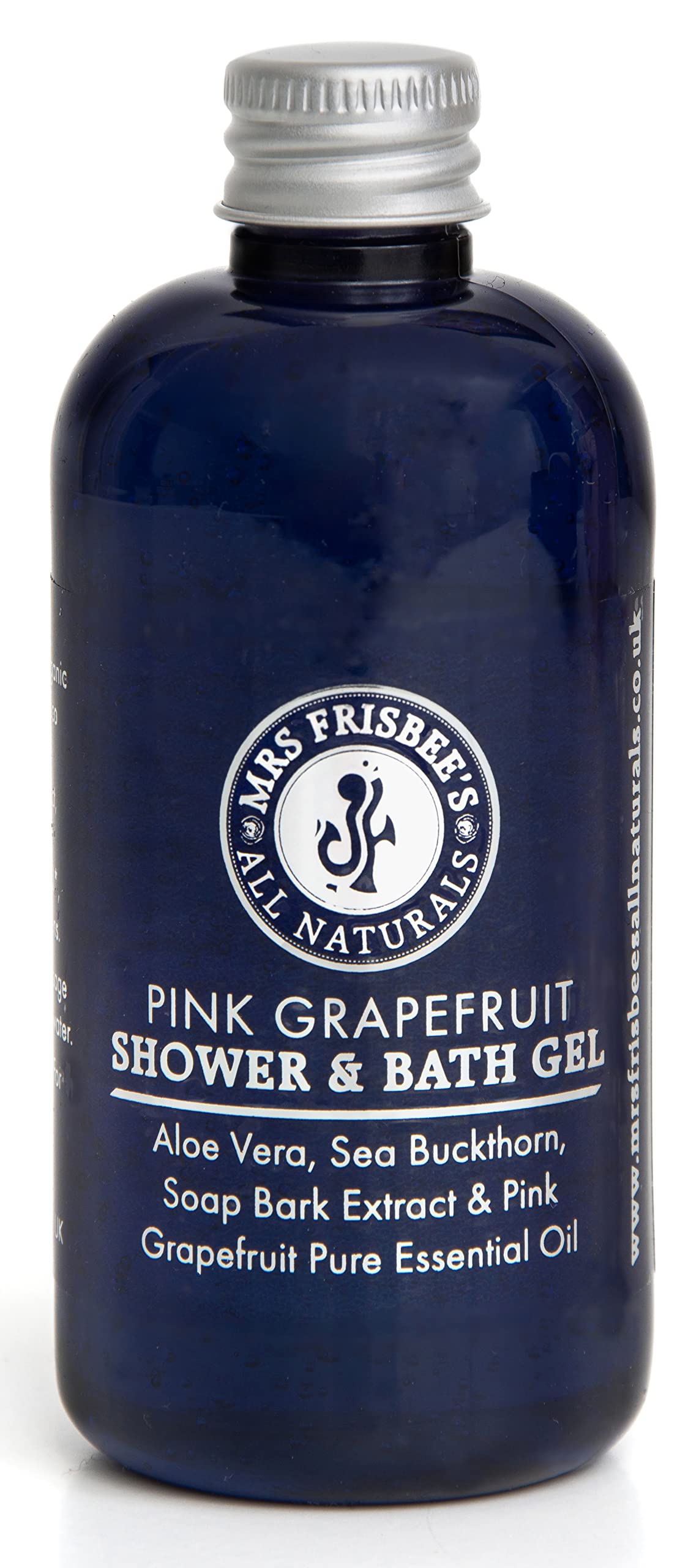 Pink Grapefruit Shower & Bath Gel, Made with Pink Grapefruit Pure Essential Oil, Aloe Vera, Sea Buckthorn and Soap Bark Tree Extract/Natural/Vegan/Sulphate Free/Cruelty Free (100ml)
