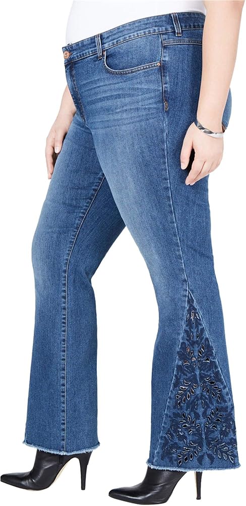 inc embroidered jeans