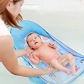Baby Bath Seat 3 -in- 1 Foldable Sitting or Lying Baby Bath Support Anti-Slip with Adjustable 3 Reclining Positions Bath Loun