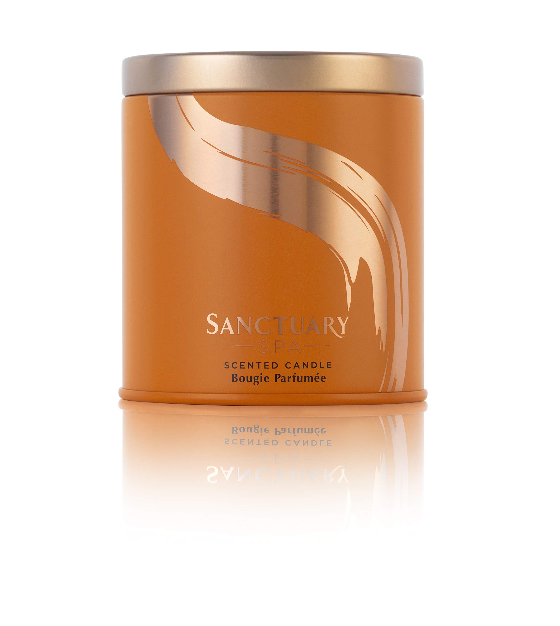 Sanctuary Spa Signature Candle, Up To 45 Hours Burn Time, Reusable Tin With Lid, 260g