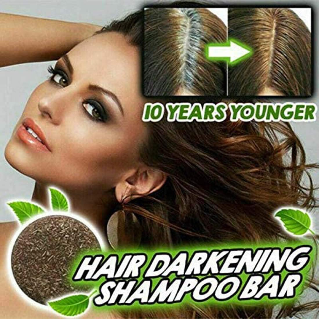 Adayn Hair Darkening Shampoo Bar - Natural Organic Conditioner and Repair (4 Pcs)