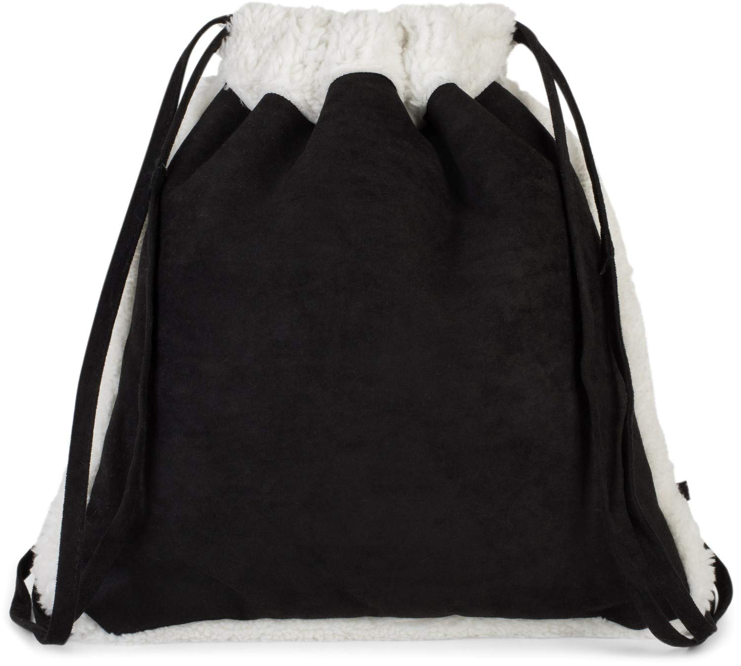 styleBREAKER gym bag edged with a soft finish and lined with teddy bear fur, rucksack, bag, unisex 02012309, color:Black
