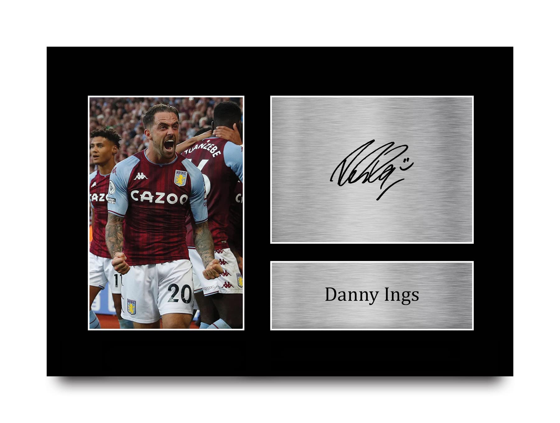 HWC Trading A4 Danny Ings Aston Villa Gifts Printed Signed Autograph Picture for Football Fans and Supporters