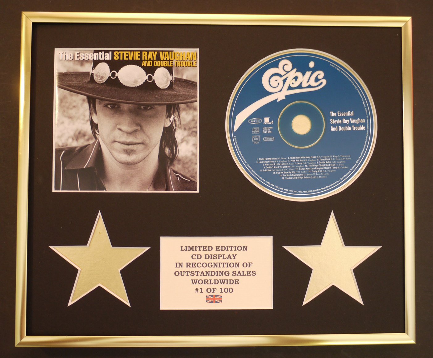 STEVIE RAY VAUGHAN AND DOUBLE TROUBLE/CD DISPLAY/LIMITED EDITION/COA/THE ESSENTIAL