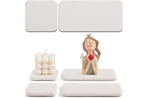PLENTIO 4PCS Quick-Drying Stone Soap Tray for Bathroom Counter, Diatomaceous Earth Stone Drying Tray with Fast Absorption, Multi-Purpose Water Absorbing Stone for Kitchen & Bathroom, White
