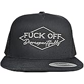 Classic Snapback Fuck Off Disrespectfully Five Panel Black Hat