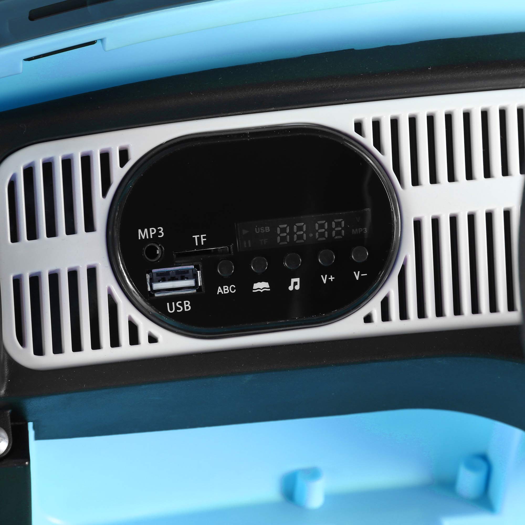 Aosom Licensed Volkswagen Beetle Electric Kids Ride-On Car 6V Battery Powered Toy with Remote Control Music Horn Lights MP3 for 3-6 Years Old Blue