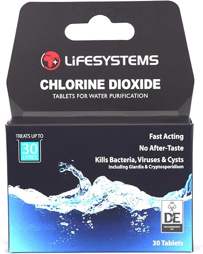 Lifesystems Chlorine Dioxide Water Purification Tablets 30 Litre Pack