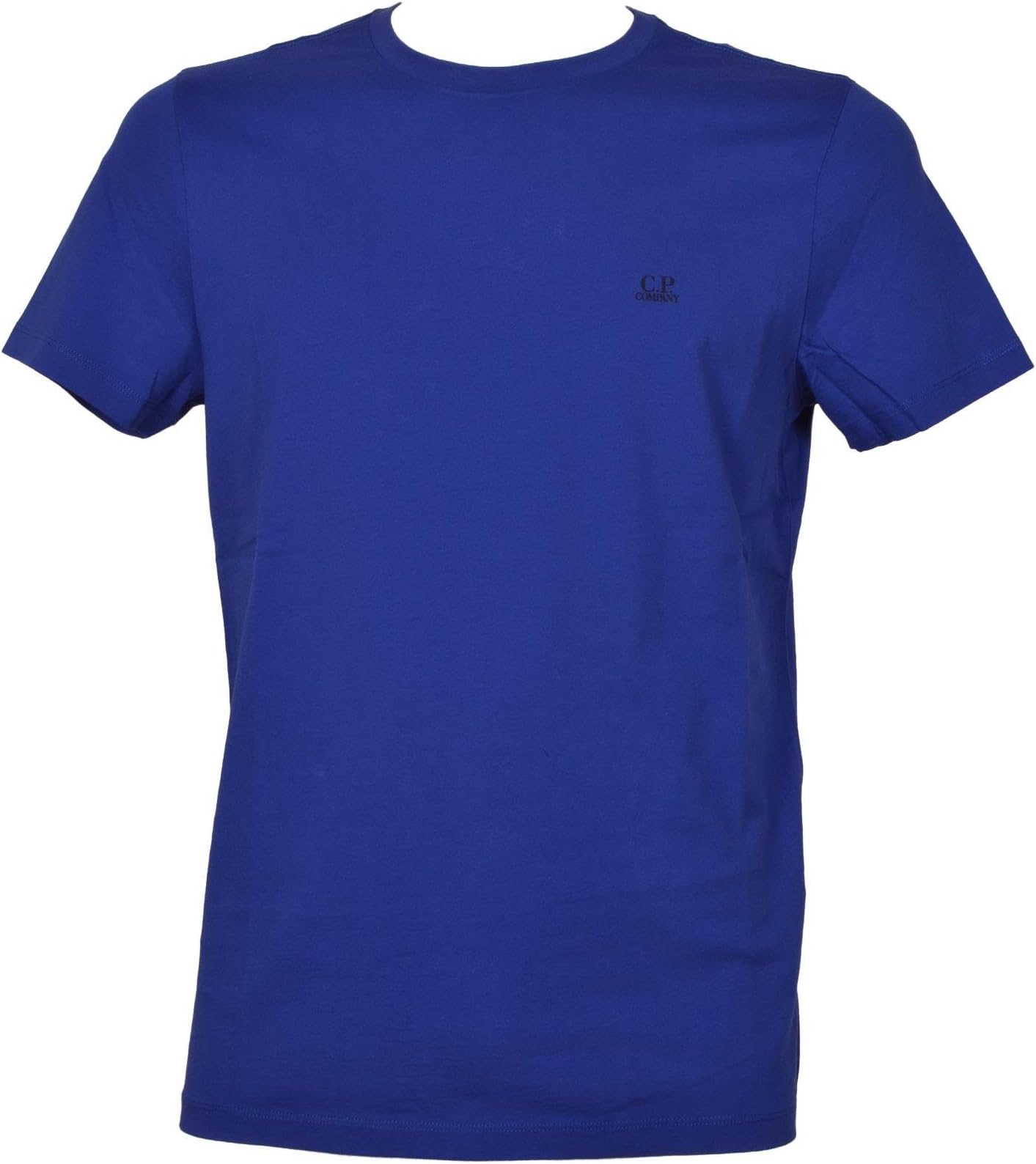 CP COMPANY Man Blue T-Shirt Print with Logo and Fake Hoodie 04CMTS073A005100W854