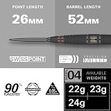 Target Darts Scope Steel Tip Swiss Point Set 90% Tungsten 04-22G Red Black view 2