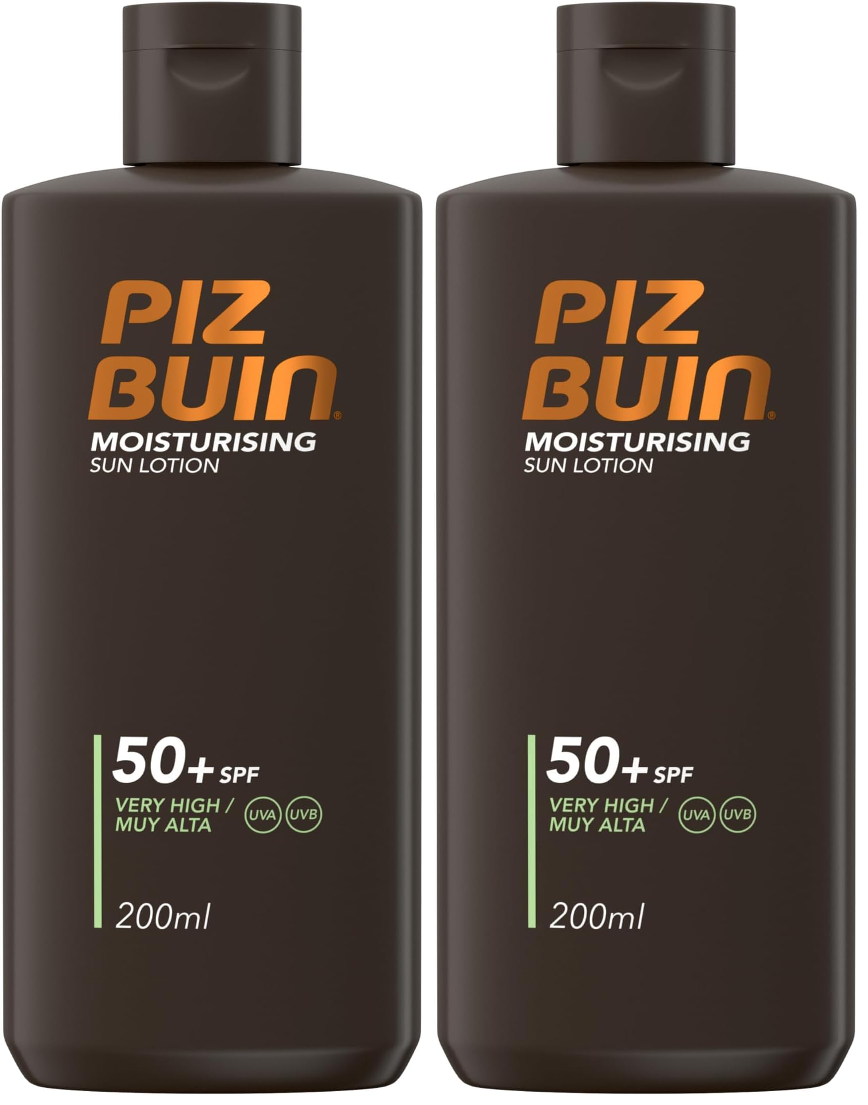 Piz Buin Moisturising Sun Lotion SPF50+, 200ml (Packaging May Vary) (Pack of 2)