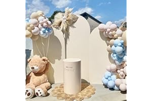 CIPAZEE Ivory Arch Backdrop Cover - 3PCS Double-Sided Ivory Wedding Arch Backdrop Cover Spandex Fitting Chiara Backdrop Cover Arch Stand for Wedding Birthday Party Decoration(7.2FT,6.6FT,6FT)