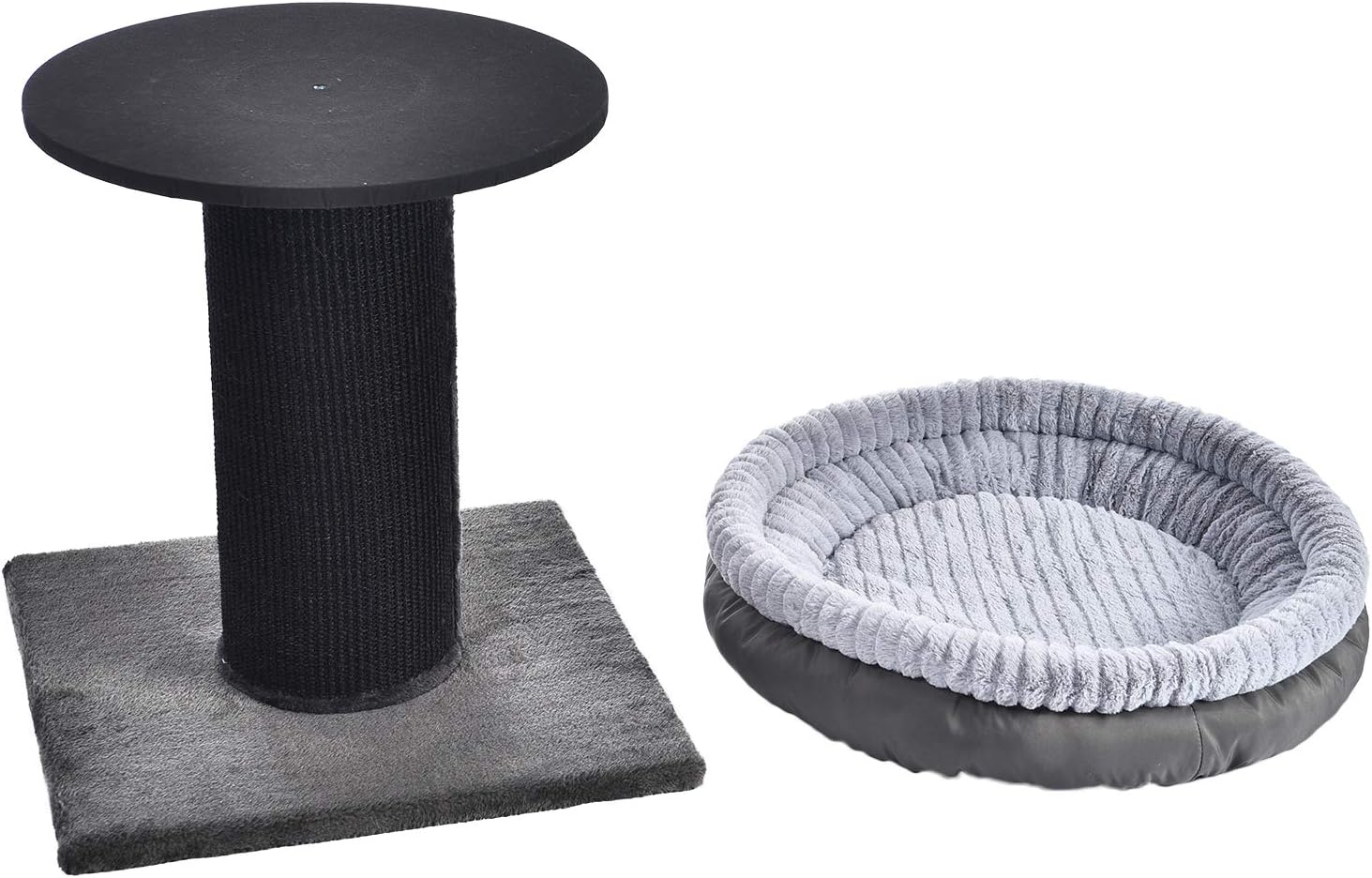 Basics Extra Large Cat Scratching Post Tree Tower With Bed, 19 x 19 x 26 Inches, Black : Pet Supplies