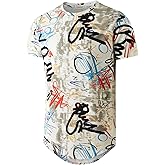YININF Mens Hipster Hip Hop Short Sleeve Print T-Shirt Shirts Men
