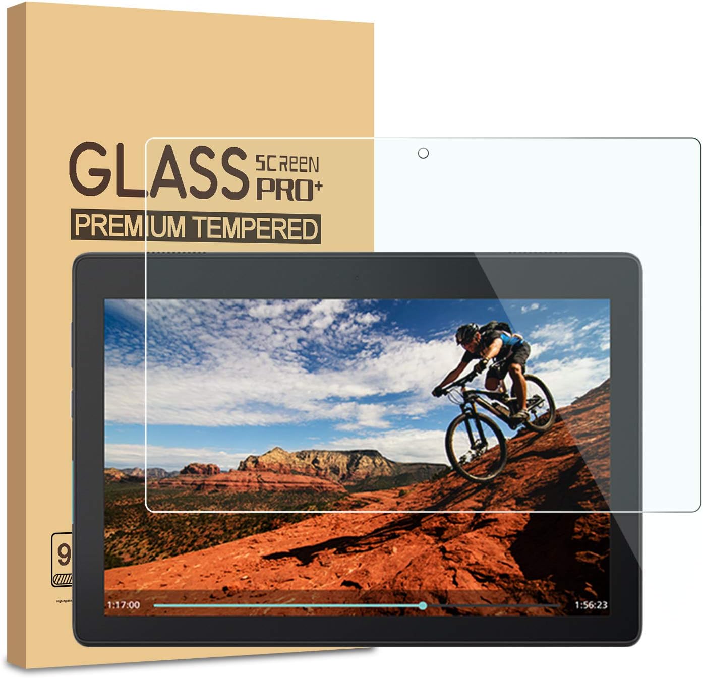 [2 Pack] Lenovo TAB E10 Screen Protector, KATIAN HD Clear Protector [Anti-Scratch] [No-Bubble] [Case-Friendly], 9H Hardness Tempered Glass Screen Film for Lenovo TAB E10（TB-X104F）