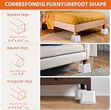 USION Bed Risers 4IN 4PCS Heavy Duty Lift Blocks Up to 5000 Lb Black view 4