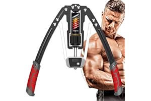 EAST MOUNT Twister Arm Exerciser with Counter Display-Adjustable 22-440lbs Hydraulic Power, Home Chest Expander, Shoulder Muscle Training Fitness Equipment, Arm Exercise Strengthener