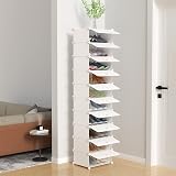 HOMIDEC 10-Tier Shoe Rack Tall Narrow Door Dustproof Storage Cabinet view 2