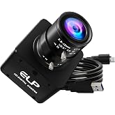 ELP High Speed Global Shutter USB3.0 Zoom Camera, 720P/200fps, 1200P/120fps, USB3.0/2.0 Manual Focus Lightburn Cameras for Windows, Linux, Mac, Pi, Fast Frame 2.8-12mm 4X Zoom AR0234 Webcam for PC