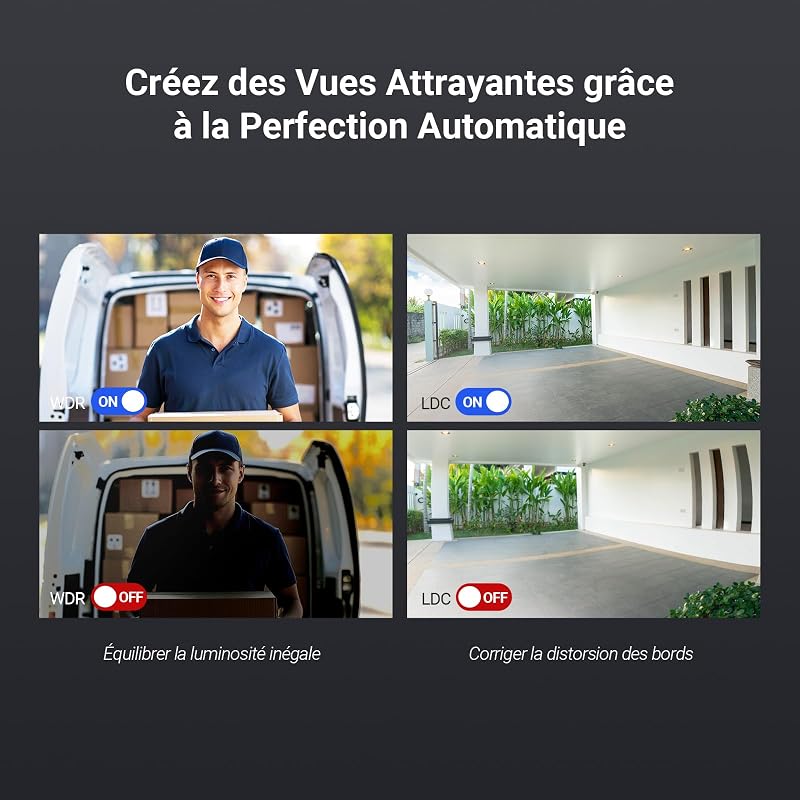 6MP+2MP Sonnette sans Fil avec Camera Double et Carillon EP8 Ultra