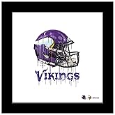 Trends International Gallery Pops NFL Minnesota Vikings - Drip Helmet Wall Art Wall Poster, 12.00" x 12.00", Black Frame Version