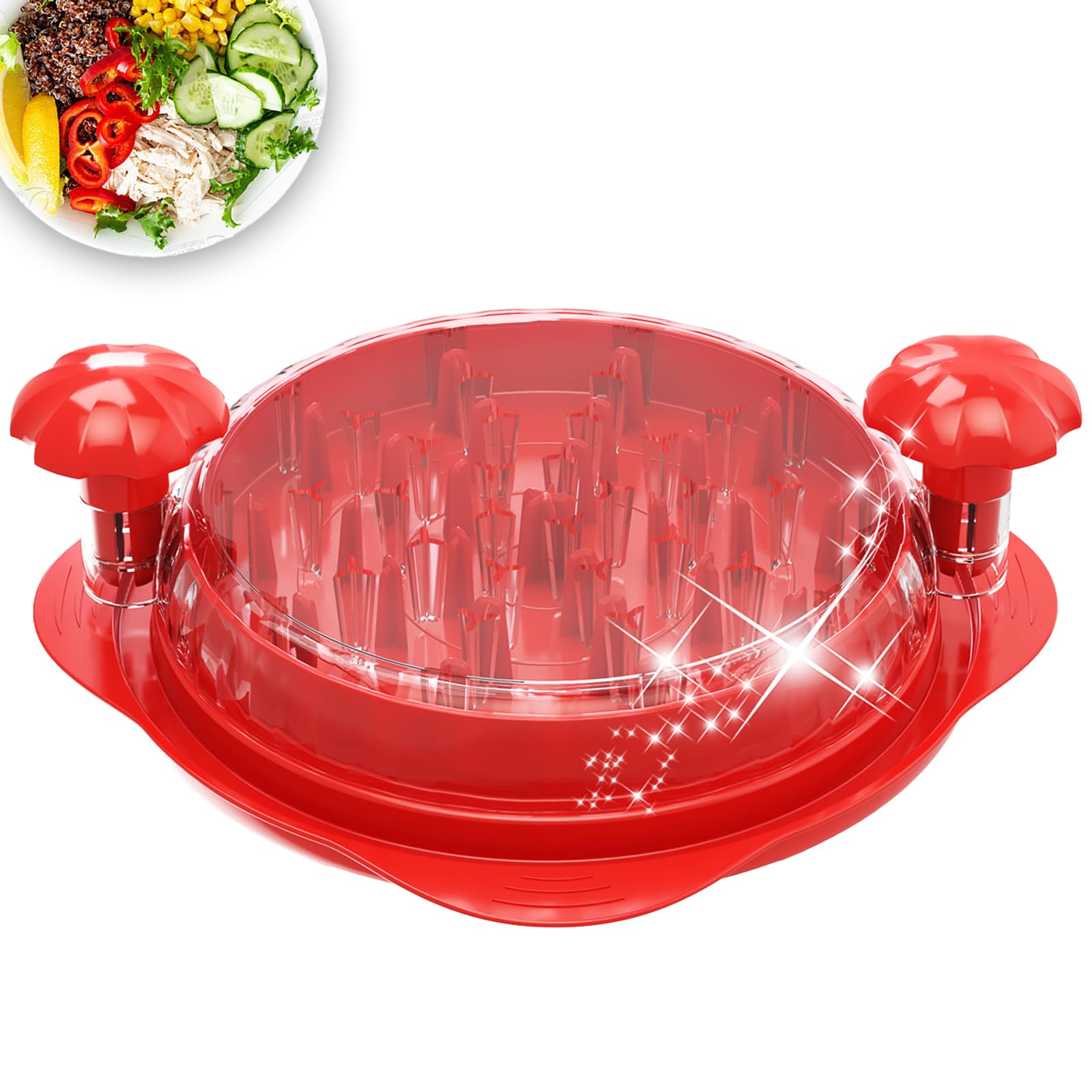 Photo 1 of *USED*
XUPAINC XL 11.5” Chicken Shredder, Large Pro Meat Shredder Tool Twist with Ergonomic Handle, Strong Non-Slip Base, Dishwasher Safe, Kitchen Chicken Grinder for Ground Food, Vegetables, Red