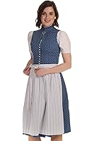 14629 Wenger Dirndl Franzi 70er Gr 42 pink blau Stehkragen