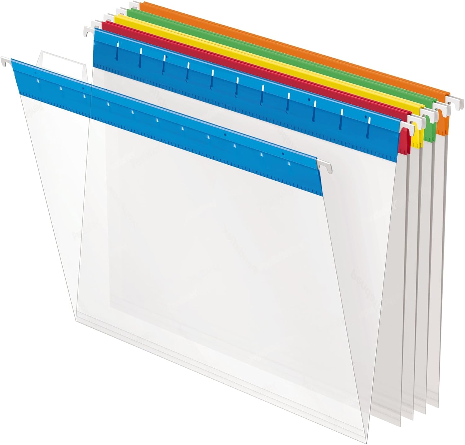 Pendaflex 55708 Easyview Poly Hanging Folders, 1/5 Cut Asstd Top Color