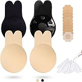 Strapless Sticky Bra, Backless Adhesive Push Up Invisible Silicone Bra for Women Breast Lift