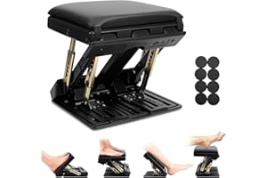 WODHMIEY Adjustable Foot Rest Stool, 4-Level Height, Ergonomic Foldable Footrest with Non Slip Surface & Removable Cushion fo