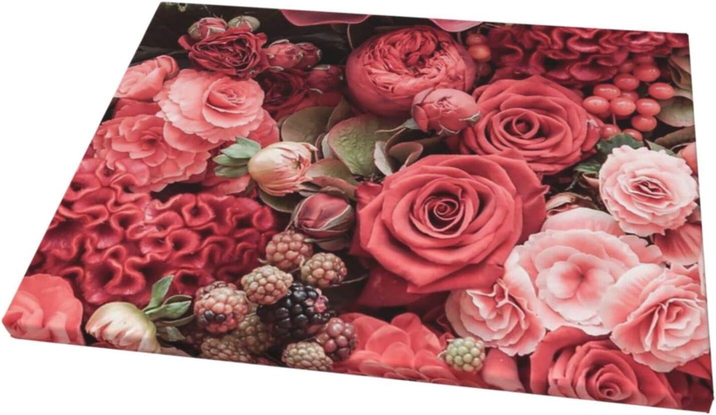 Amazon かわいい ピンクの花 ポスター バンクシー アートパネル アートフレーム モダン ポスター バンクシー フレーム装飾画 キャンバス絵画 アートボード 部屋飾り 壁の絵 壁掛け ソファの背景絵画 木枠セット 30 40cm ウォールステッカー オンライン通販