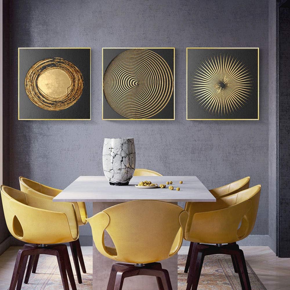 Home Décor Posters & Prints Abstract Gold And Black Canvas Painting