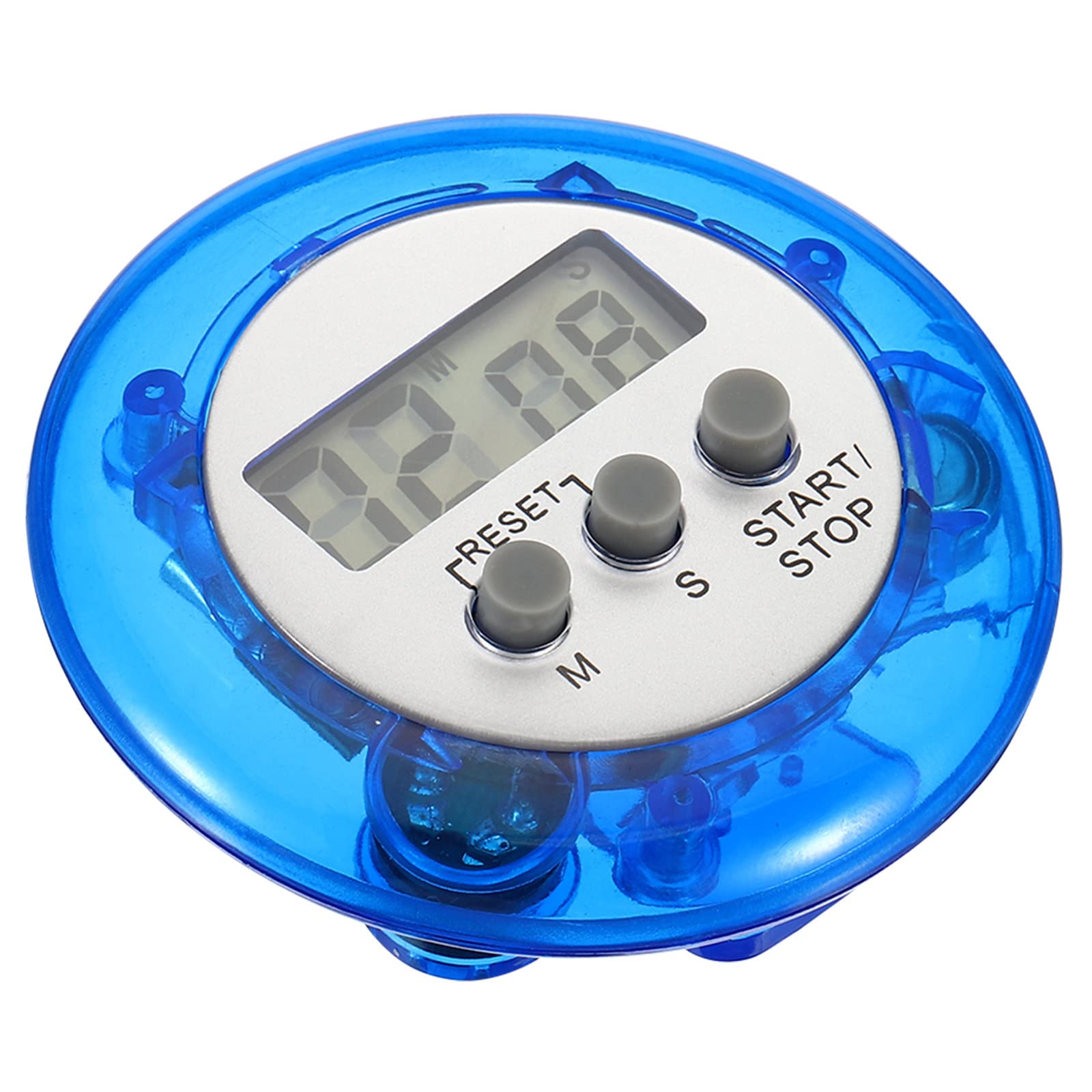 PATIKIL Round Digital Timer, Small Count Down/UP Clock with Magnetic, Big LCD Display Loud Sounds Minute Second Kitchen Timer for Games, Cooking, Blue