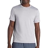Gaiam Men's Everyday Basic Crewneck Top, Standard Fit, Stretch Midweight Material