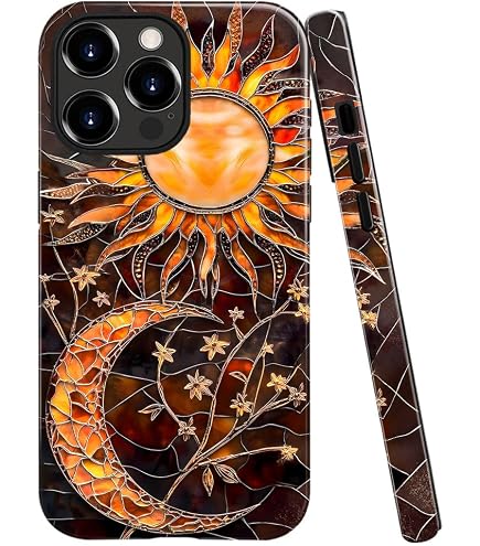 CARLOCA IPhone 11 Pro Max Case - Sun Stars Stained Glass Design, TPU + PC 2-in-1, Shockproof & Anti-Scratch Anti-scratch Durable IPhone Cover CARLOCA IPhone 11 Pro Max Case - Sun Stars Stained Glass Design, TPU + PC 2-in-1, Shockproof & Anti-Scratch Anti-scratch Durable IPhone Cover
