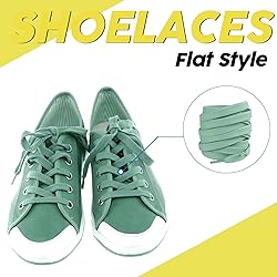 LUOFMISS 2 Pairs Flat Shoe Laces 5/16" Athletic