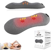 USUIE Cordless Lumbar Support Pillow, Lower Back Massager for Pain Relief | Triple Fusion (Heat &amp; Massage &amp; Traction), Ergonomic Memory Foam, for Sciatica, Back Restore, Use in Car/Office/Home/Travel