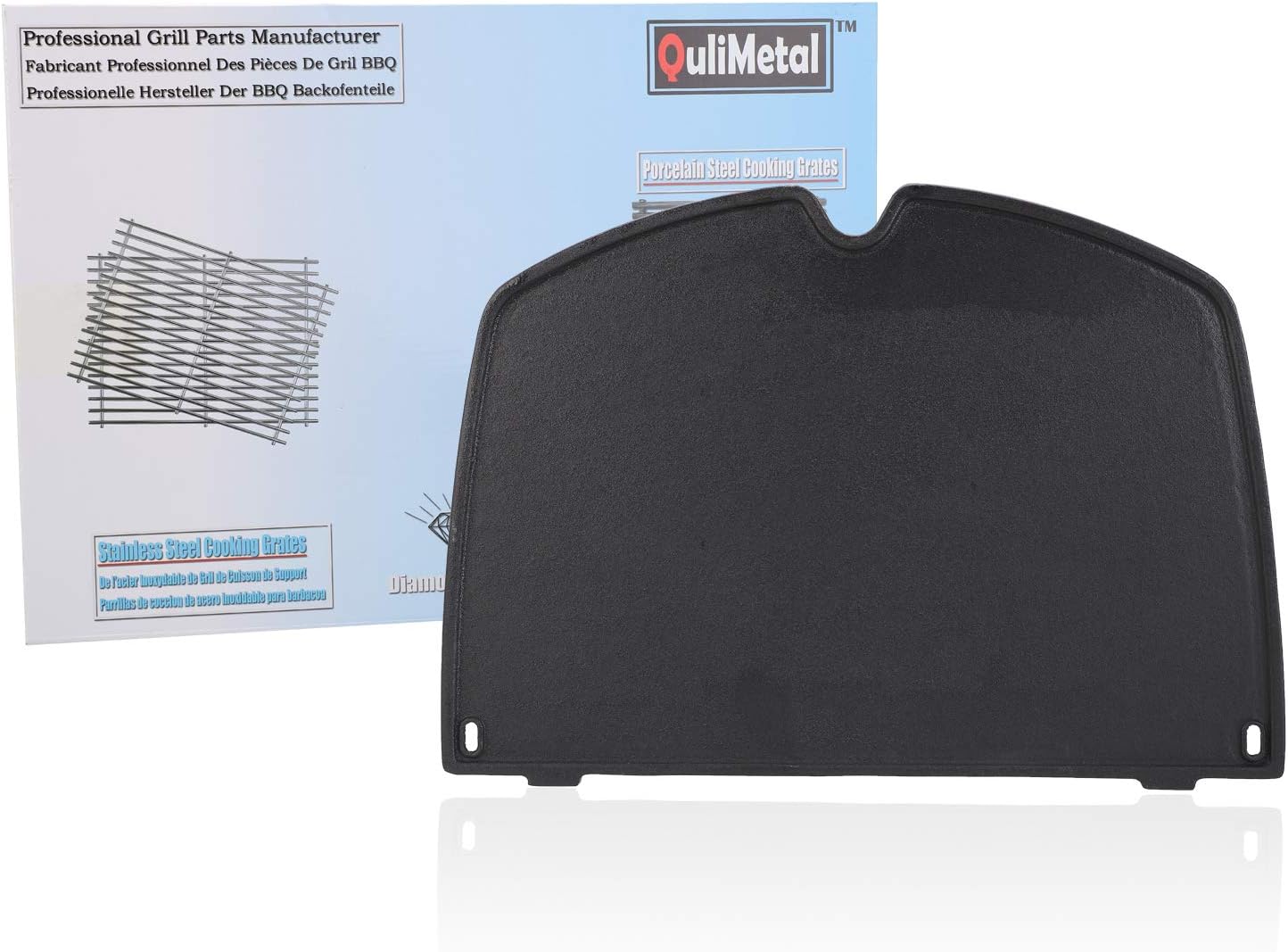 QuliMetal 6559 Grill Parts Cast Iron Cooking Griddle for Weber Q200, Q220, Q240, Q260, Q2000, Q2200, Q2400 Series Gas Grills Accessories, 15.3 x 10.8 Inches : Garden & Outdoor