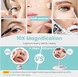 BEAUTURAL 10X Magnifying Lighted Vanity Mirror with 360° Swivel view 5