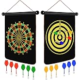 Magnetic Dart Board Outdoor Game Suitable for Children to Play Comes with 12 Darts Best Toys Gifts for Teenage Boys Girls Age 5 6 7 8 9 10 11 12 Years (12 in)