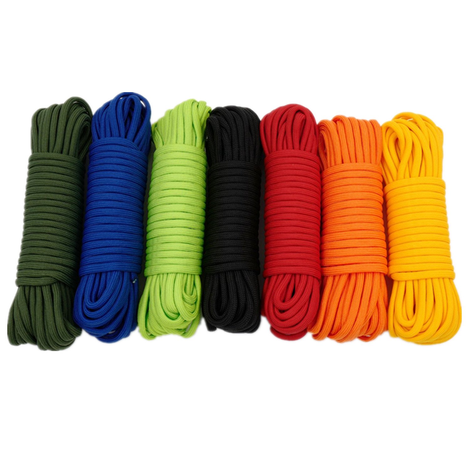 1/4''(6mm) Black Diamond Braid Nylon Rope, 11 Strands Paracord Utility