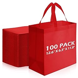 Reginary Reusable Totes Bags - 100 Pcs Non Woven