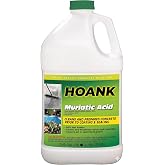 Muriatic Acid for Swimming Pools &amp; Spas, Removes Mortar from Bricks - 90% Low-Fume pH Stabilizer &amp; Cleaner for Concrete &amp; Masonry Surfaces, Clears Rust &amp; Scale Build-Up - Ready to Use (1 Gallon)