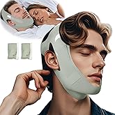 2-Pack Unisex Chin Strap for Snoring | Adjustable, Breathable & Skin-Friendly, Universal Fit Anti-Snore Set for Couples & Sleepers