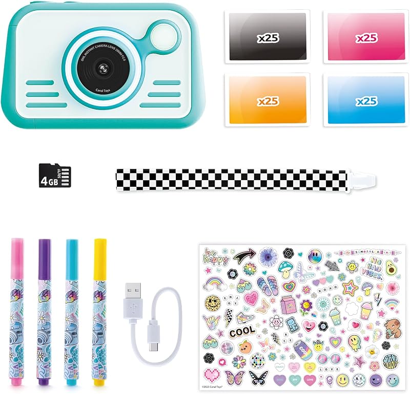 Photo Creator Instant Print Camera 2.0, carta fotografica REALE! Touch screen da 3 pollici. Scatta foto e stampa istantaneamente! Nessun bisogno di inchiostro, flash e luce anulare! 100 foto incluse